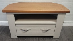 [HF17621] Rustic pine Painted Corner TV Unit