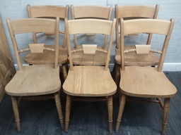[HF18016] QUALITY SET OF SIX BAR BACK DINING CHAIRS