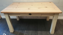 [HF18061] QUALITY 5FT PINE TABLE WITH DRAWER