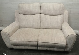 [HF18140] HIGH BACK TWO SEATER BEIGE TONED SOFA