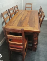[HF18141A] Quaility Large Sheesham Dining Table &amp; Eight Chairs