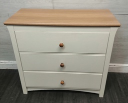 [HF18172] ALSTONS Cream Three Drawer Chest