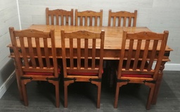 [HF18226] SHEESHAM DINING TABLE &amp; SIX CHAIR SET