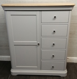 [HF18425] Quality Shaker  Style Grey Combi Wardrobe