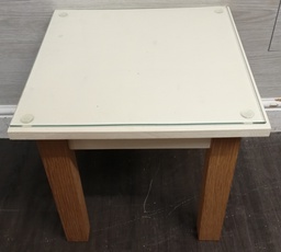 [HF18461] OAK &amp; CREAM PAINTED SIDE TABLE